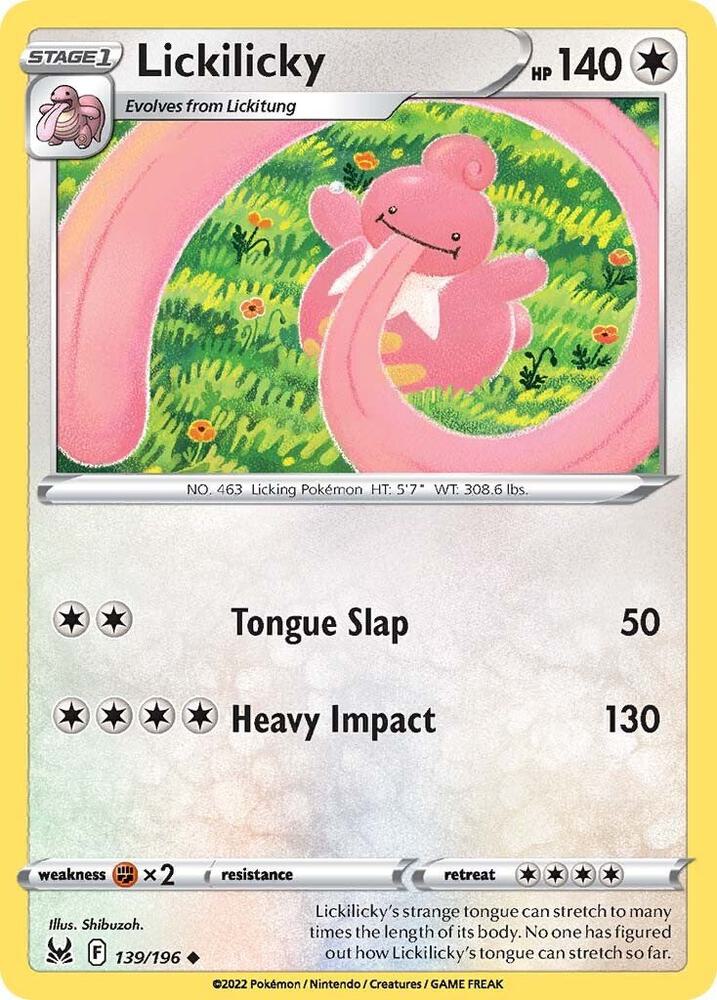 Lickilicky 139/196 (SWSH11: Lost Origin) 