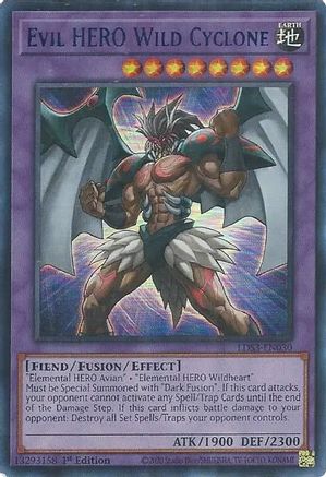 Evil HERO Wild Cyclone (Blue) (LDS3-EN030) - Ultra Rare - Legendary Duelists: Season 3
