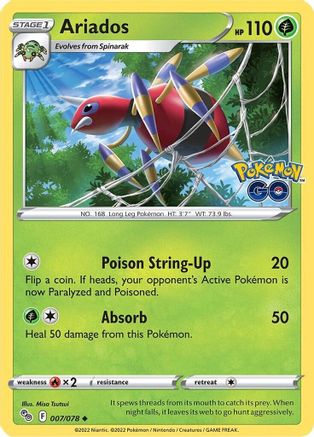 Ariados 7/78  - Uncommon - Pokemon GO