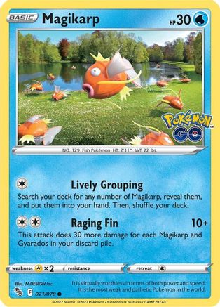 Magikarp 21/78  - Common - Pokemon GO