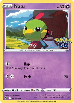 Natu 32/78  - Common - Pokemon GO
