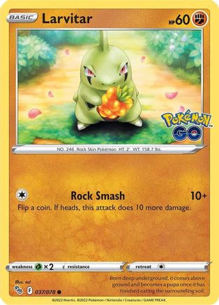 Larvitar 37/78  - Common - Pokemon GO