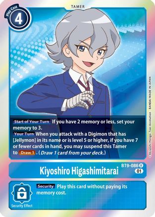 Kiyoshiro Higashimitarai (BT9-086) Foil Rare - X Record