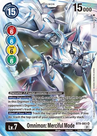 Omnimon: Merciful Mode (BT9-083) Foil Super Rare - X Record
