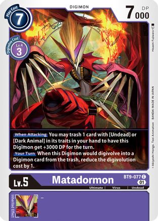 Matadormon (BT9-077)  Common - X Record