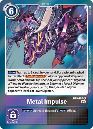 Metal Impulse (BT9-107) Foil Rare - X Record