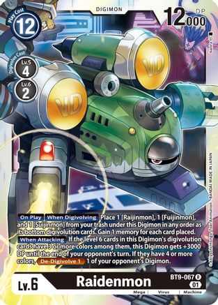 Raidenmon (BT9-067) Foil Rare - X Record