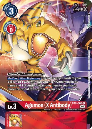Agumon (X Antibody) (Alternate Art) (BT9-008) Foil Uncommon - X Record