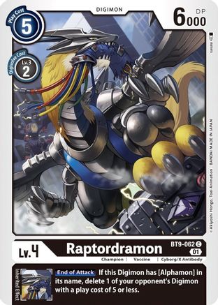 Raptordramon (BT9-062)  Common - X Record