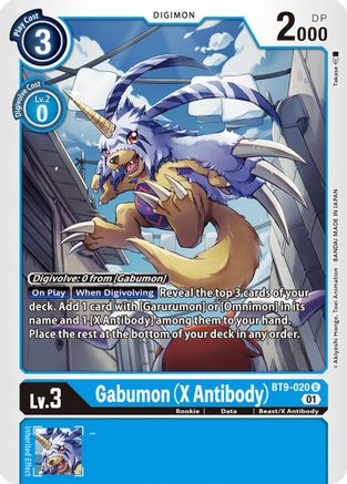 Gabumon (X Antibody) (BT9-020)  Uncommon - X Record