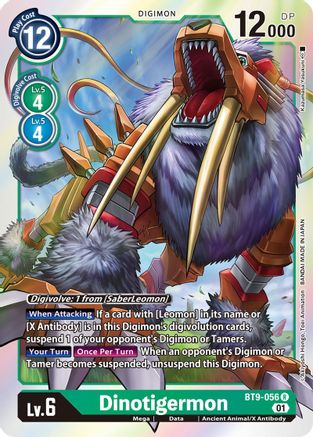 Dinotigermon (BT9-056) Foil Rare - X Record