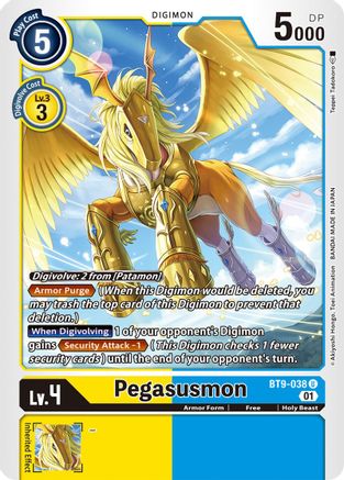 Pegasusmon (BT9-038)  Uncommon - X Record