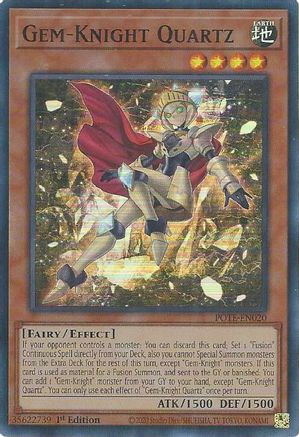 Gem-Knight Quartz (POTE-EN020) - Super Rare - Power of the Elements