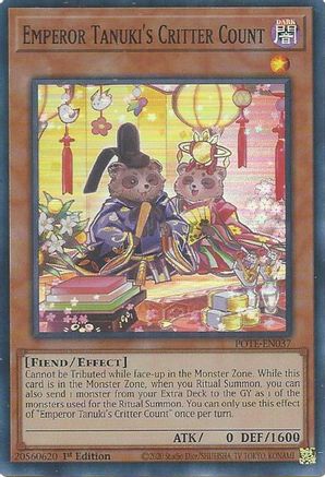 Emperor Tanuki's Critter Count (POTE-EN037) - Super Rare - Power of the Elements