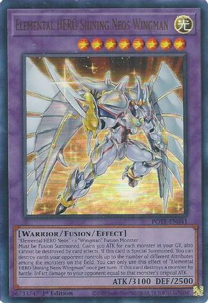 Elemental HERO Shining Neos Wingman (POTE-EN041) - Ultra Rare - Power of the Elements
