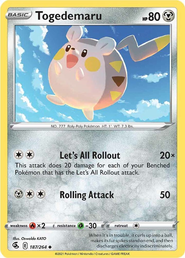 Togedemaru 187/264 (SWSH08: Fusion Strike) 