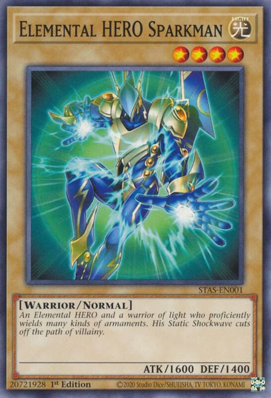 Elemental HERO Sparkman STAS-EN001 (2-Player Starter Set)  - 1st Edition