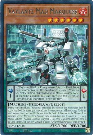 Vaylantz Mad Marquess (TAMA-EN007) - Rare - 1st Edition - Tactical Masters