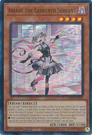 Ariane the Labrynth Servant (TAMA-EN016) - Ultra Rare - 1st Edition - Tactical Masters