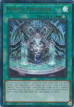 Runick Fountain (TAMA-EN027) - Ultra Rare - 1st Edition - Tactical Masters
