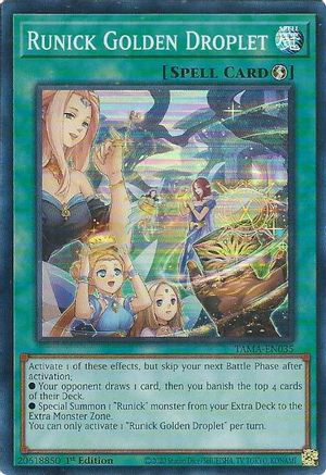 Runick Golden Droplet (TAMA-EN035) - Super Rare - 1st Edition - Tactical Masters