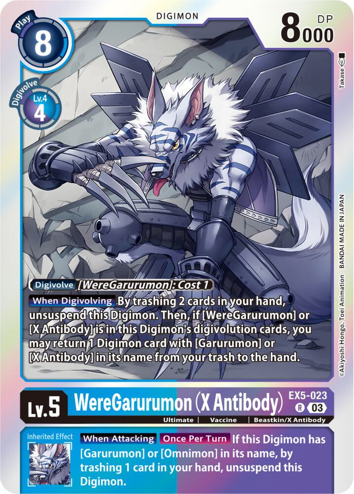WereGarurumon X Antibody EX5-023 R (Animal Colosseum)  - Foil