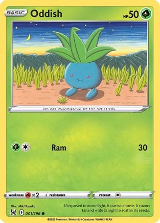 Oddish 1/196  - Common - SWSH11: Lost Origin