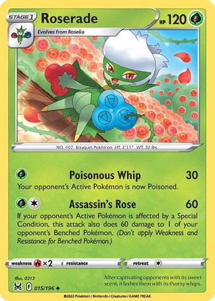 Roserade 15/196  - Uncommon - SWSH11: Lost Origin
