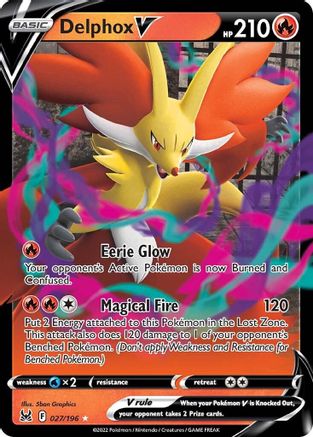 Delphox V 27/196 Holofoil - Ultra Rare - SWSH11: Lost Origin