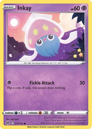 Inkay (077) 77/196  - Common - SWSH11: Lost Origin