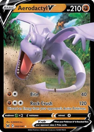 Aerodactyl V 92/196 Holofoil - Ultra Rare - SWSH11: Lost Origin
