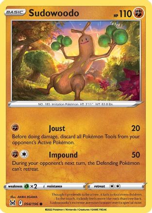 Sudowoodo 94/196  - Common - SWSH11: Lost Origin