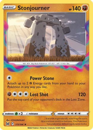 Stonjourner 111/196  - Rare - SWSH11: Lost Origin