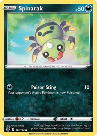 Spinarak 112/196  - Common - SWSH11: Lost Origin
