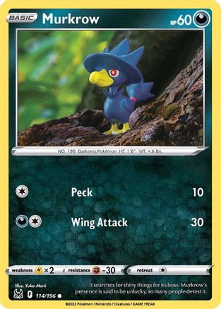 Murkrow 114/196  - Common - SWSH11: Lost Origin