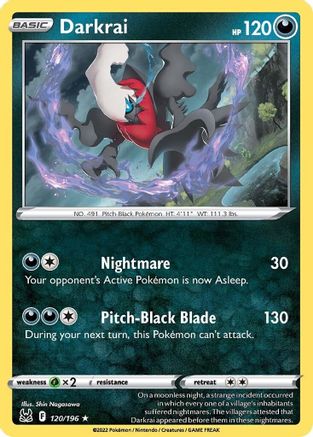 Darkrai 120/196 Holofoil - Holo Rare - SWSH11: Lost Origin