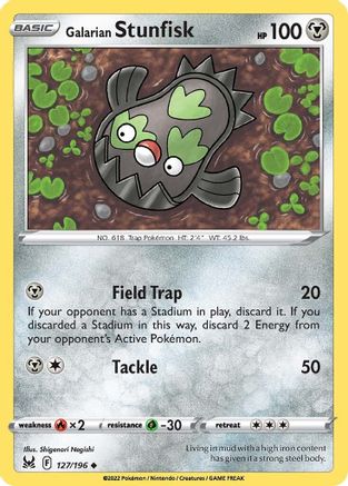 Galarian Stunfisk 127/196  - Uncommon - SWSH11: Lost Origin