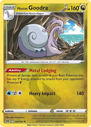 Hisuian Goodra 134/196 Holofoil - Holo Rare - SWSH11: Lost Origin