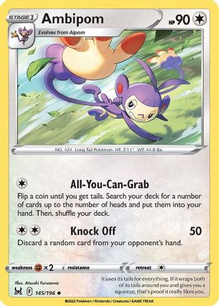 Ambipom 145/196  - Uncommon - SWSH11: Lost Origin