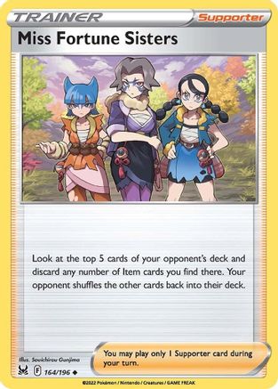 Miss Fortune Sisters 164/196  - Uncommon - SWSH11: Lost Origin