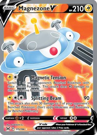 Magnezone V (Full Art) 175/196 Holofoil - Ultra Rare - SWSH11: Lost Origin