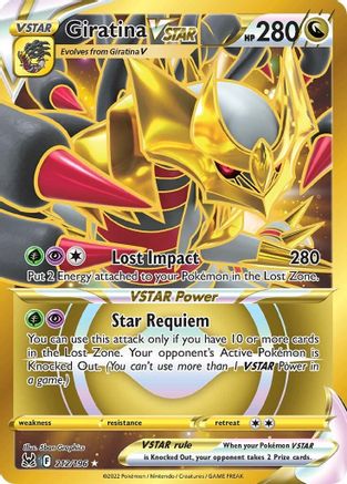 Giratina VSTAR (212) (Secret) 212/196 Holofoil - Secret Rare - SWSH11: Lost Origin