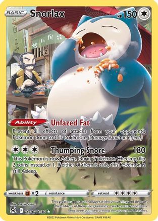 Snorlax TG10/30 Holofoil - Ultra Rare - SWSH11: Lost Origin Trainer Gallery
