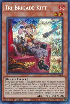 Tri-Brigade Kitt (MP22-EN006) - Prismatic Secret Rare - 1st Edition - 2022 Tin of the Pharaoh's Gods