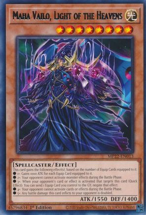 Maha Vailo, Light of the Heavens (MP22-EN013) - Rare - 1st Edition - 2022 Tin of the Pharaoh's Gods