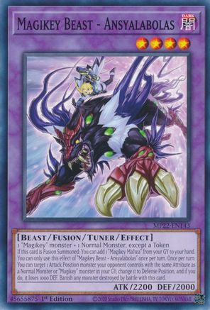 Magikey Beast - Ansyalabolas (MP22-EN143) - Common - 1st Edition - 2022 Tin of the Pharaoh's Gods