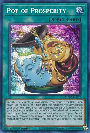 Pot of Prosperity (MP22-EN037) - Prismatic Secret Rare - 2022 Tin of the Pharaoh's Gods