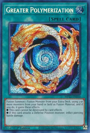 Greater Polymerization (MP22-EN050) - Prismatic Secret Rare - 1st Edition - 2022 Tin of the Pharaoh's Gods