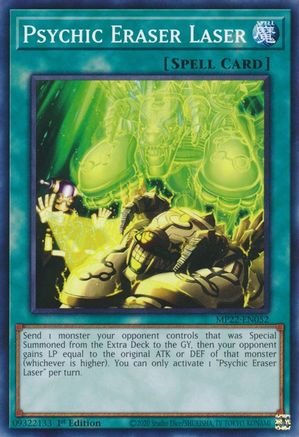 Psychic Eraser Laser (MP22-EN052) - Common - 1st Edition - 2022 Tin of the Pharaoh's Gods