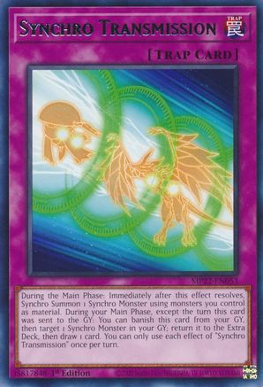Synchro Transmission (MP22-EN053) - Rare - 1st Edition - 2022 Tin of the Pharaoh's Gods